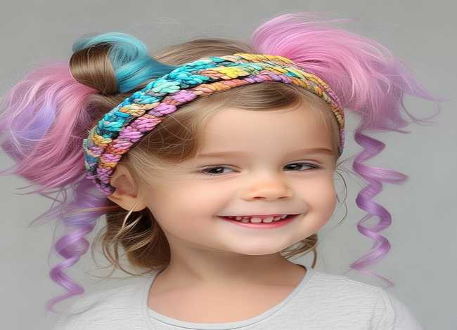 新款女童发带编发、儿童发带的编织方法