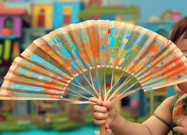 扇子画幼儿；扇子画幼儿园