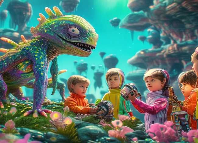 儿童科幻创意画 - 儿童科幻创意画作品