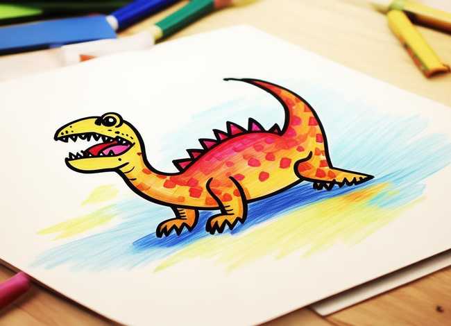 儿童简笔画恐龙简单（儿童简笔画恐龙简单画法）