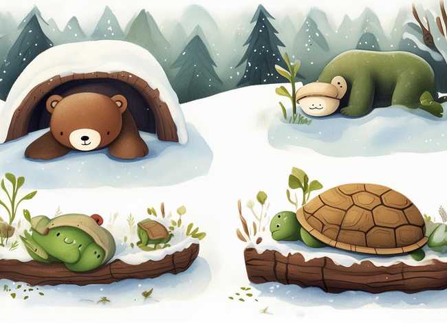 冬眠的动物儿童画 冬眠的动物儿童画教案