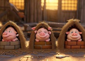 儿童三只小猪睡前经典故事 少儿睡前故事三只小猪