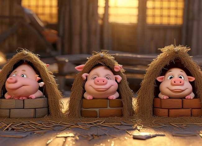 儿童三只小猪睡前经典故事 少儿睡前故事三只小猪