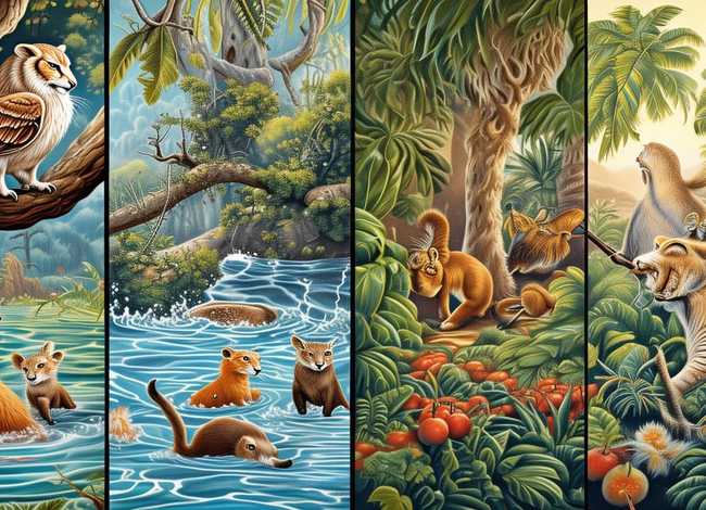 动物的故事四幅画、动物的故事四幅画图片