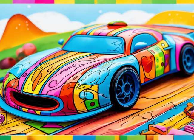 儿童赛车涂色画打印，儿童赛车涂色画打印图片