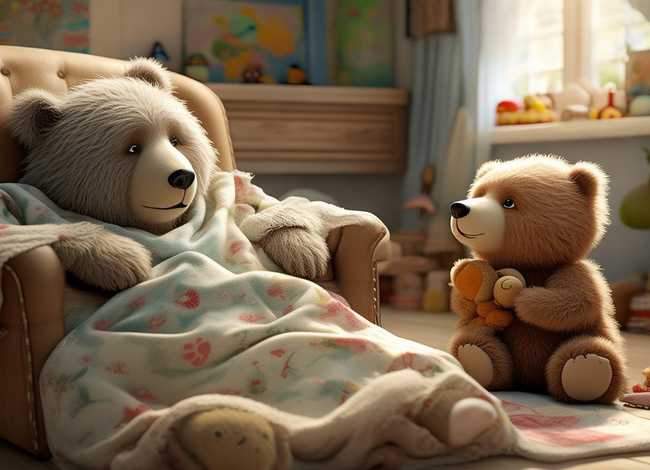 儿童故事生病的熊奶奶 小熊生病的故事视频