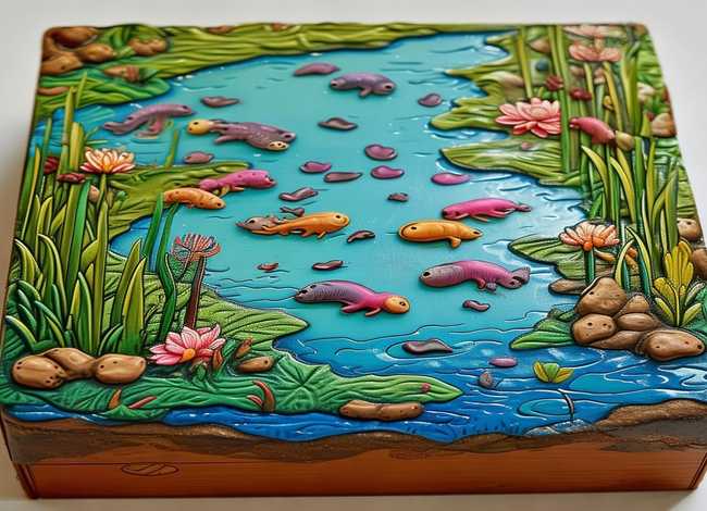 小蝌蚪找妈妈故事盒子，小蝌蚪找妈妈故事盒子制作图片