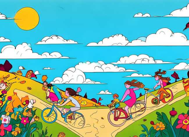 线条画 儿童画 线条画儿童画 夏日游记