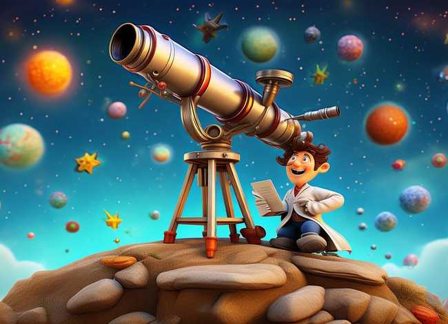 天文望远镜图片，天文望远镜图片卡通