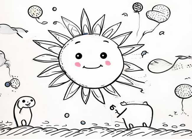 线描画儿童画简单图片（线描画儿童画简单图片可爱）