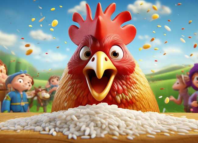 儿童故事嘴巴漏米的大公鸡 幼儿故事漏嘴巴的大公鸡教案