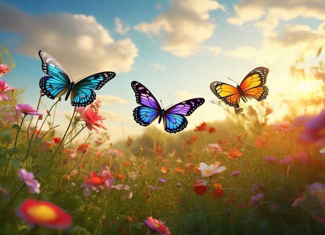 三只蝴蝶故事图片、三只蝴蝶故事图片素材