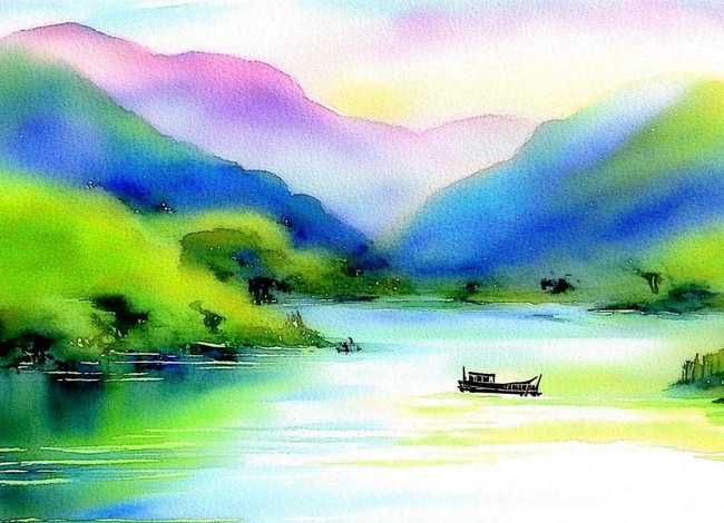 广西故事水彩画；广西水彩画家协会