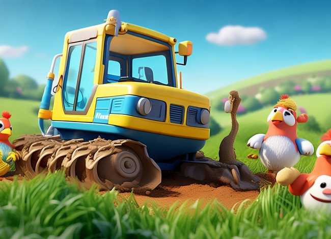 儿童挖土机动画片全集萌鸡小队中文版（儿童挖掘机动画片全集挖土机一小小滚一i!）
