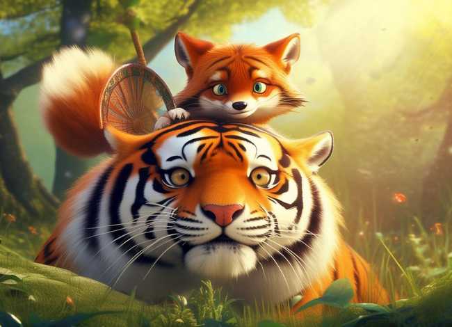 儿童故事狐假虎威视频、狐假虎威故事表演视频