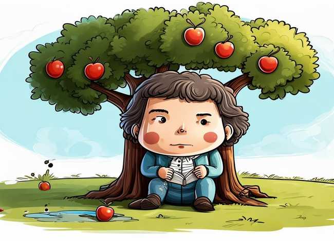 牛顿的故事儿童图片 - 牛顿的故事绘本图片