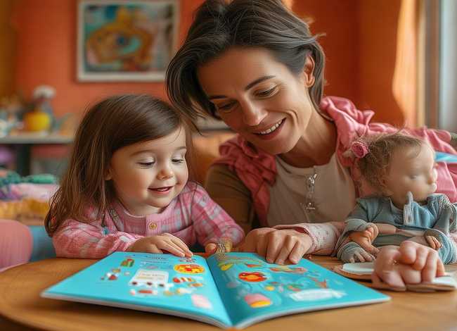 亲子阅读儿童画作品（亲子阅读儿童画作品图片）