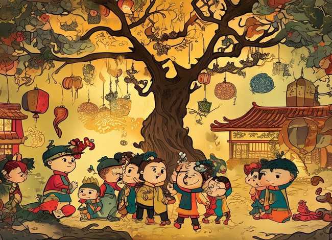 中国儿童童话故事画画；中国童话画画图片大全