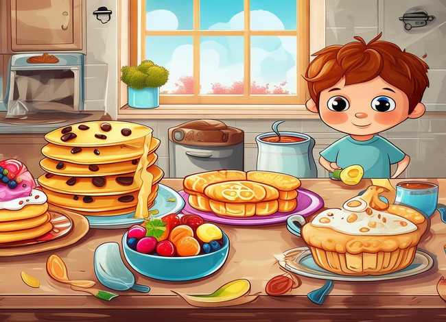 儿童故事美味的早餐，美味的早餐儿童画