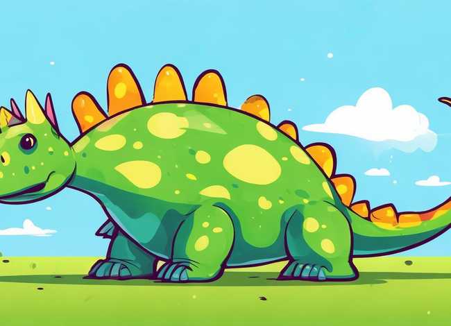 1一3岁儿童简笔画恐龙（1一3岁儿童简笔画恐龙三角龙）