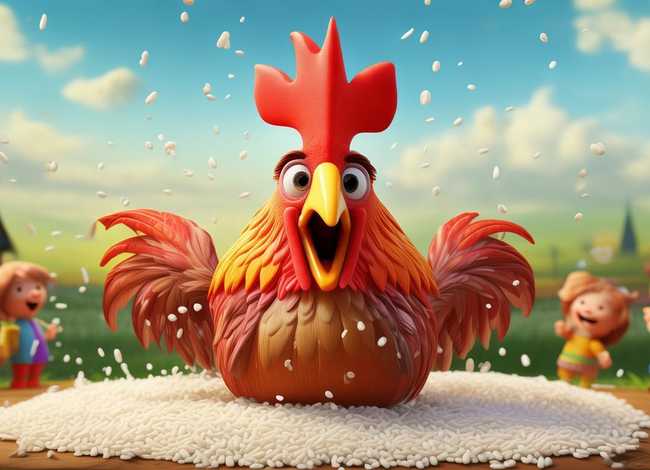 儿童故事嘴巴漏米的大公鸡 幼儿故事漏嘴巴的大公鸡教案