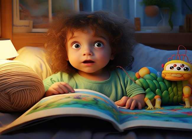 儿童睡前故事毛绒球 睡前故事书毛毛虫