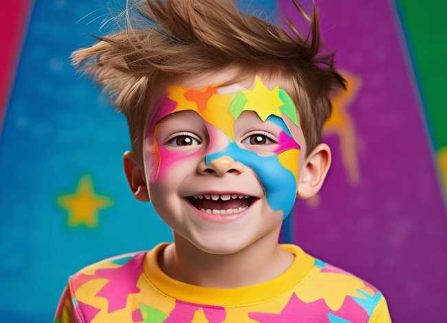 儿童表演妆容图片（儿童表演妆容图片男孩）