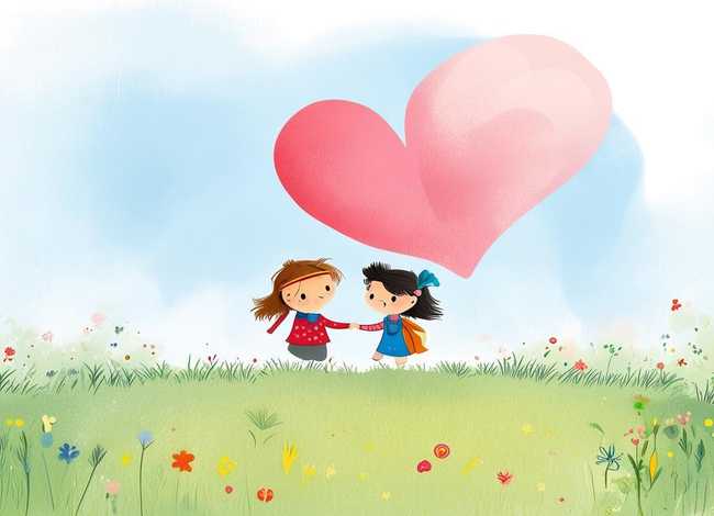爱的故事儿童书、爱的故事书简笔画
