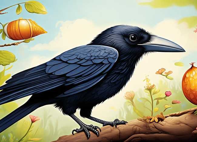 克雷洛夫寓言小乌鸦儿童画 克雷洛夫寓言中的小乌鸦告诉我们什么道理