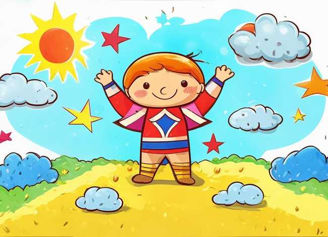 英雄故事儿童画简单又好看；英雄故事绘画简单