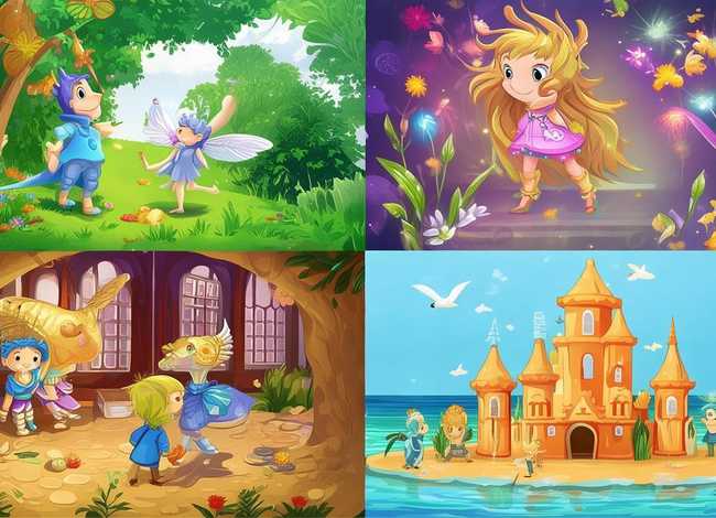 儿童故事四图，幼儿故事四幅图