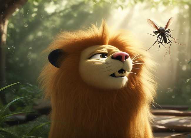 儿童故事蚊子和狮子（蚊子和狮子儿童故事演讲）