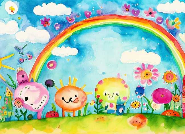 儿童水彩画图片，儿童水彩画图片大全简单漂亮