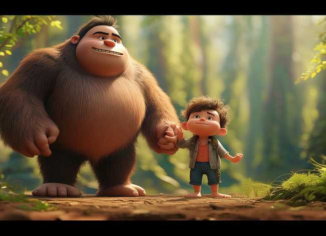 儿童故事巨人与小孩 - 巨人与孩子的故事