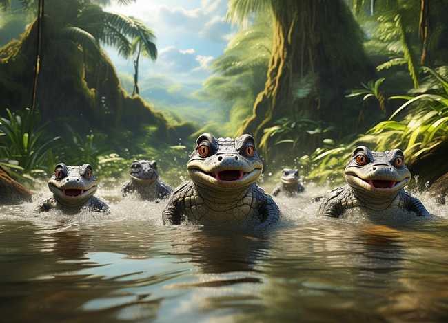 鳄鱼的幼儿故事 - 鳄鱼的幼儿故事视频