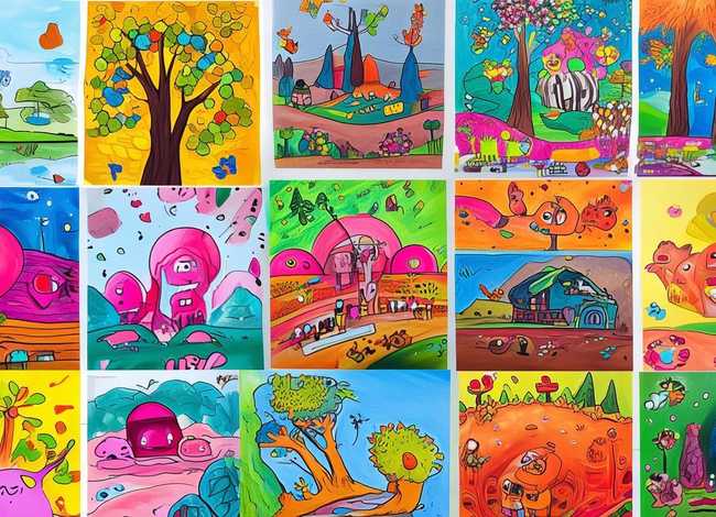 幼儿园大班儿童画图片 幼儿园大班儿童画图片大全