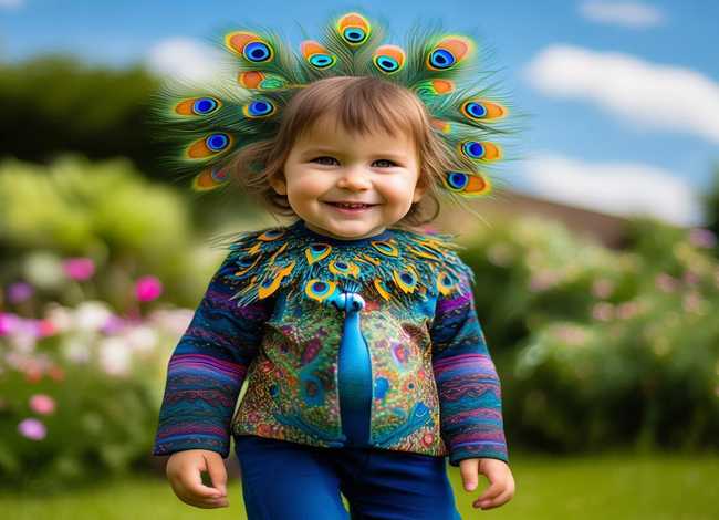 环保服装设计儿童 环保服装设计儿童孔雀