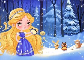 儿童画的白雪公主的故事；白雪公主的儿童画怎么画