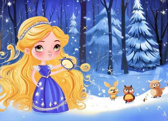 儿童画的白雪公主的故事；白雪公主的儿童画怎么画