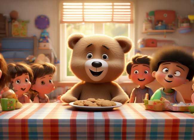 儿童故事小熊请客故事表演；幼儿上学期故事小熊请客视频