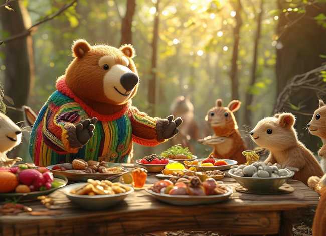 小熊请客故事表演（小熊请客故事表演教案）