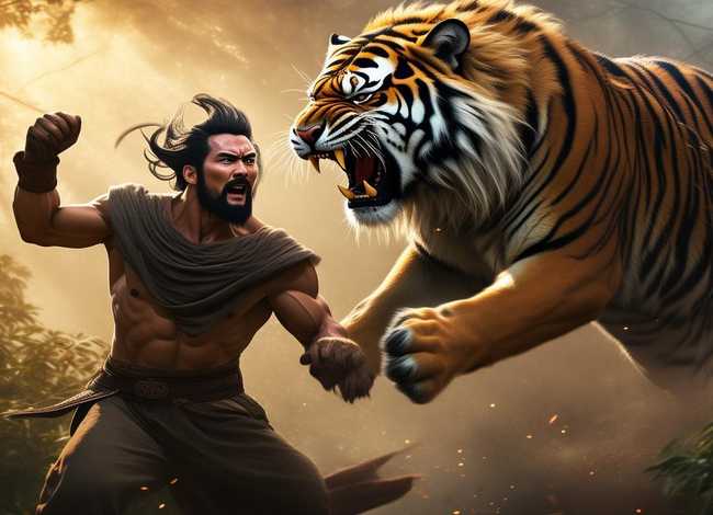 武松打虎儿童故事配图，武松打虎故事文字版少儿