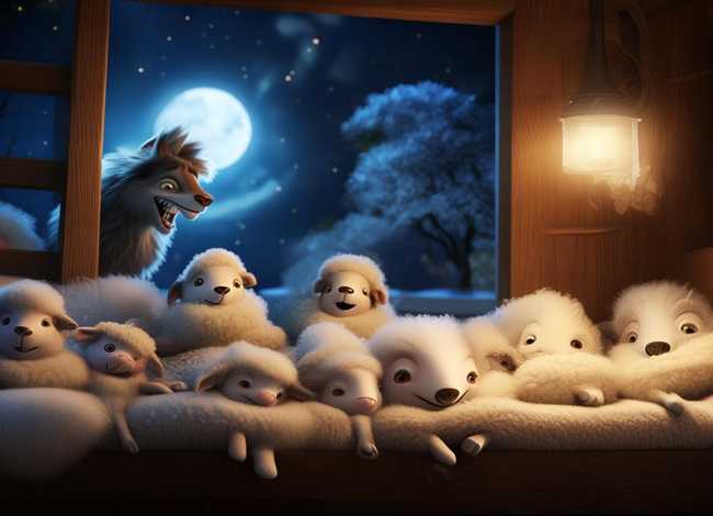 儿童睡前故事狼和七只小羊（睡前故事 第3集狼和七只小羊）