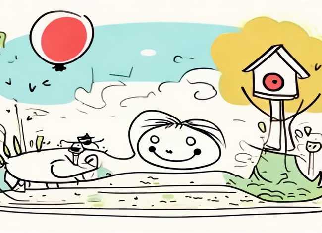 线描儿童画简单 - 线描儿童画 简单