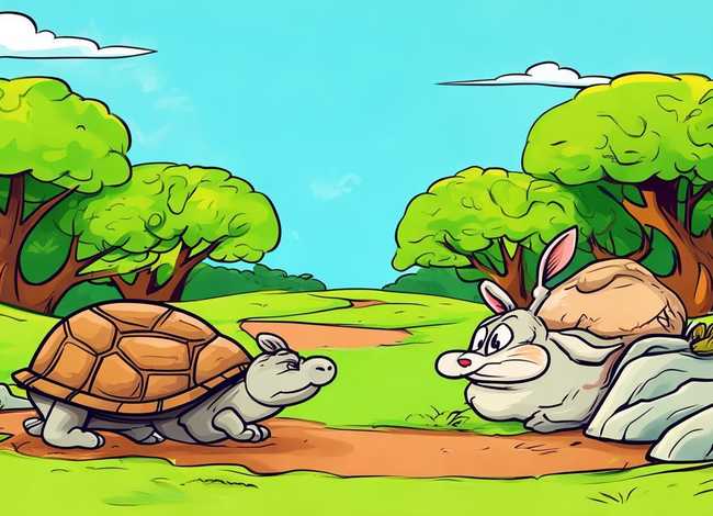 龟兔赛跑儿童画童话故事（龟兔赛跑的故事 幼儿 简笔画 新版）