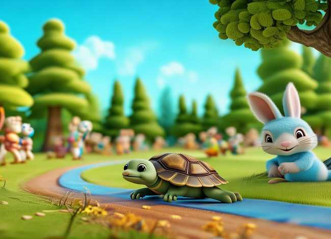 幼儿龟兔赛跑故事视频，幼儿龟兔赛跑故事视频教学