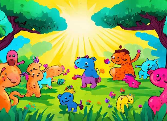 幼儿故事简笔画彩色 - 幼儿故事简笔画彩色版