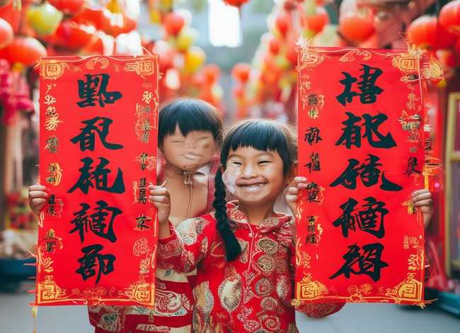 儿童对联大全春节；儿童春节对联大全7字