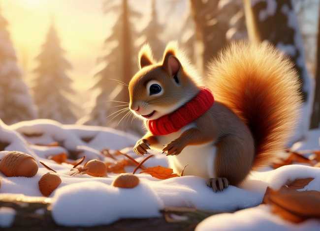 儿童故事小松鼠的冬天 - 小松鼠的冬天故事教案