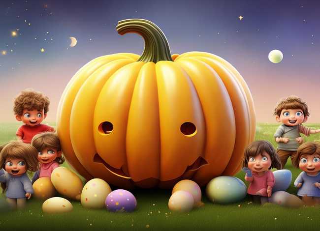 南瓜生蛋儿童故事、幼儿故事南瓜下蛋